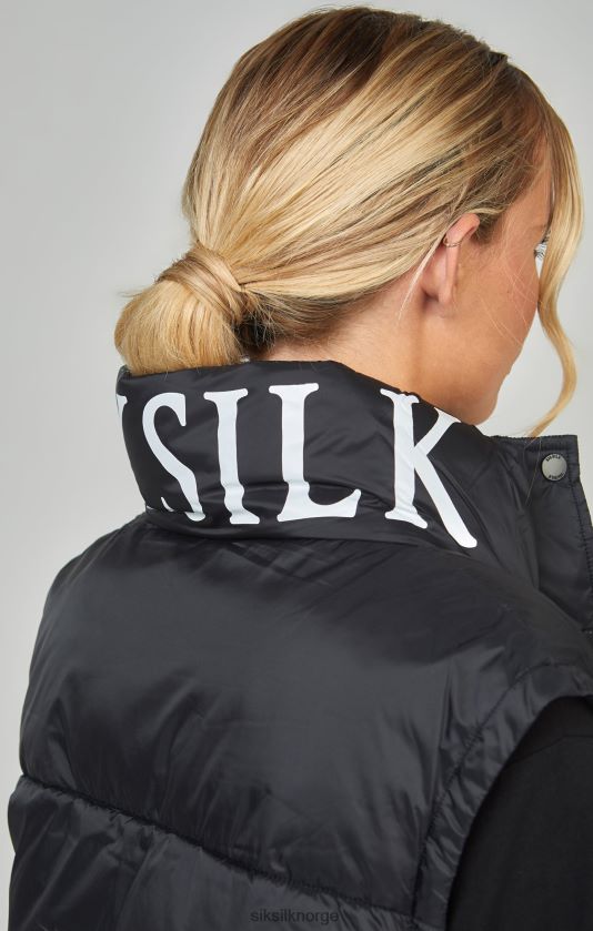 SikSilk kvinner svart beskåret gilet V8JH48132 klær