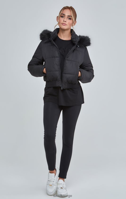 SikSilk kvinner svart cropped parkas V8JH48127 klær