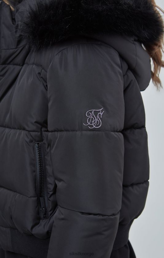 SikSilk kvinner svart cropped parkas V8JH48127 klær
