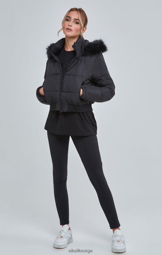 SikSilk kvinner svart cropped parkas V8JH48127 klær
