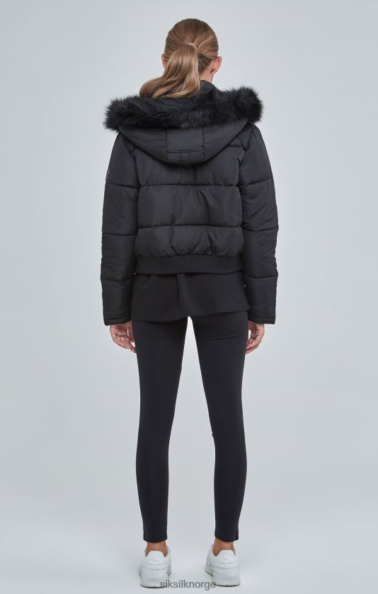 SikSilk kvinner svart cropped parkas V8JH48127 klær