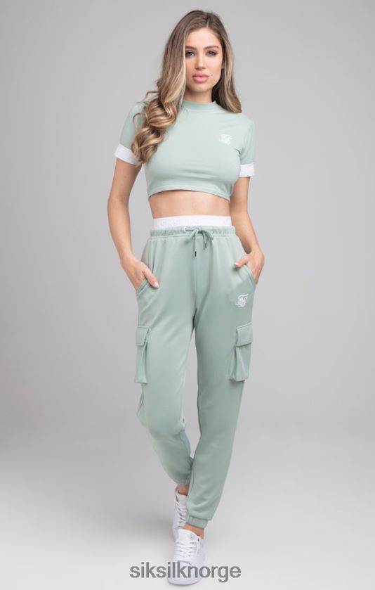 SikSilk kvinner grønn t-skjorte V8JH4846 klær