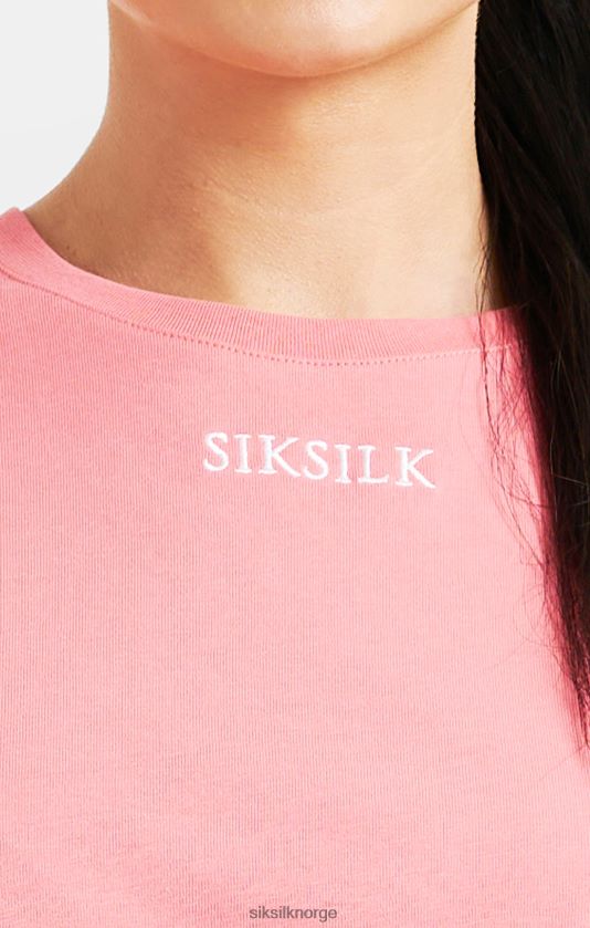 SikSilk kvinner rosa t-skjorte med gjenta logo V8JH4865 klær