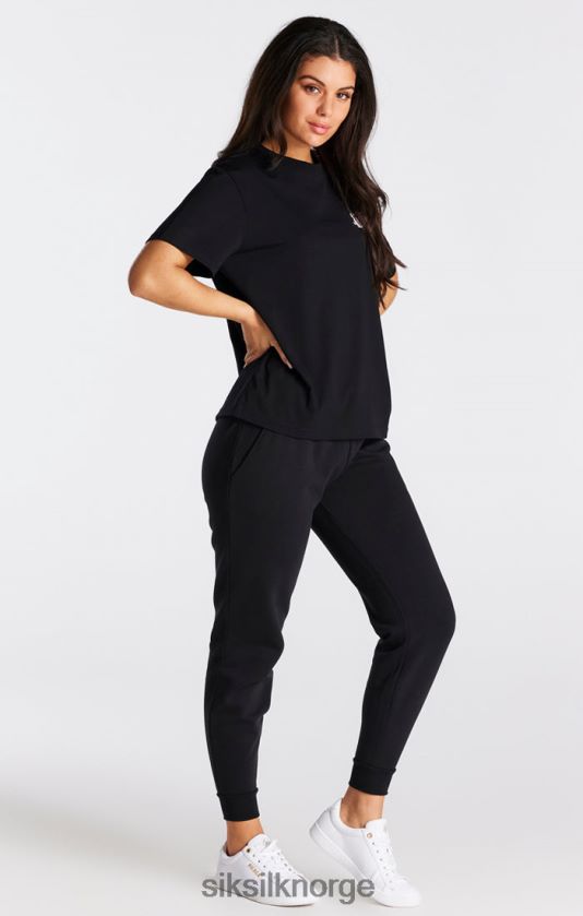 SikSilk kvinner svart essensiell kjæreste-t-skjorte V8JH4840 klær