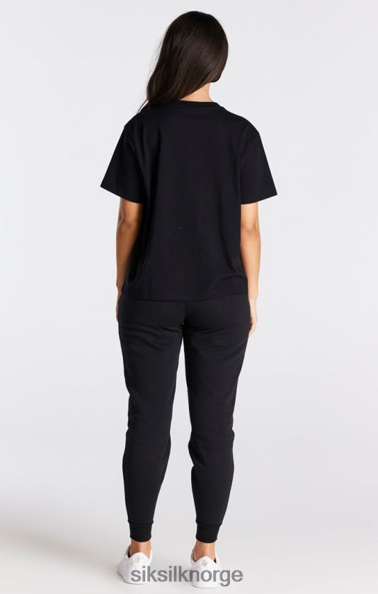 SikSilk kvinner svart essensiell kjæreste-t-skjorte V8JH4840 klær