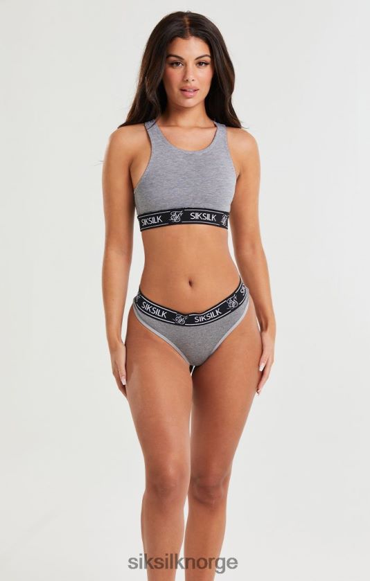 SikSilk kvinner grå marl racerback bralette V8JH48218 klær