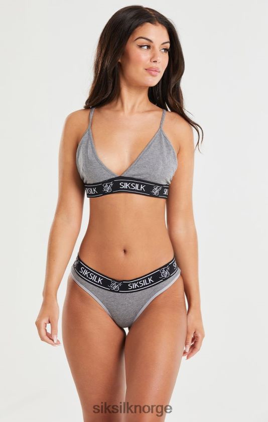 SikSilk kvinner grå mergel triangel bralette V8JH48221 klær