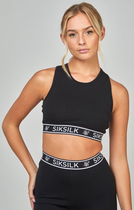 SikSilk kvinner svart essensiell tape bralette V8JH4831 klær