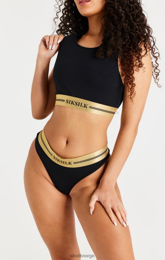 SikSilk kvinner svart racerback bralette V8JH48207 klær
