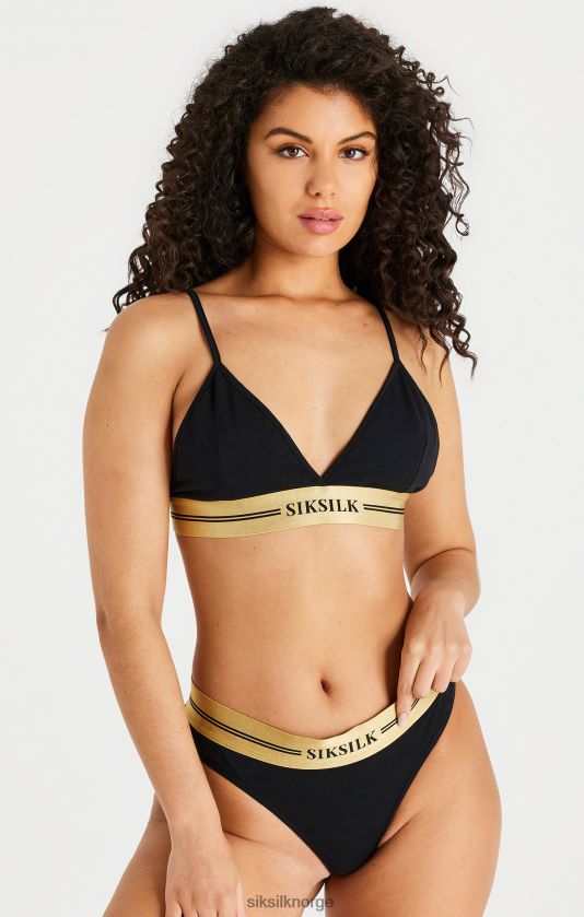 SikSilk kvinner svart trekant bralette V8JH48206 klær
