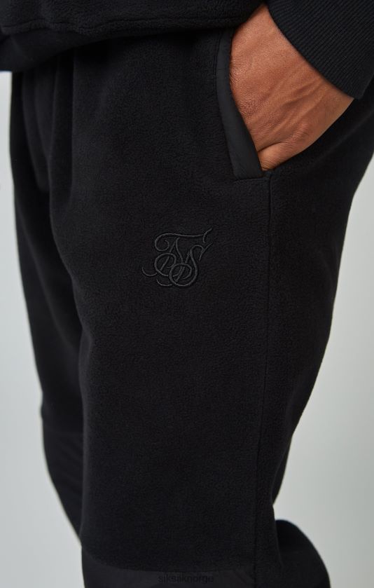 SikSilk menn ecru polar fleece jogger med mansjettpanel V8JH48523 klær