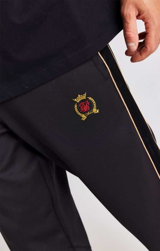 SikSilk menn svart crest joggebukse med løs passform V8JH48522 klær