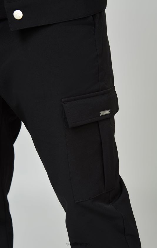 SikSilk menn svart nyttelastjogger V8JH48509 klær