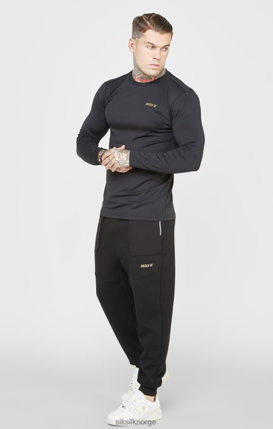 SikSilk menn svart sportsbukse V8JH48520 klær