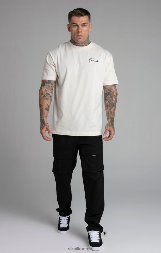 SikSilk menn svarte ripstop cargobukser V8JH48512 klær