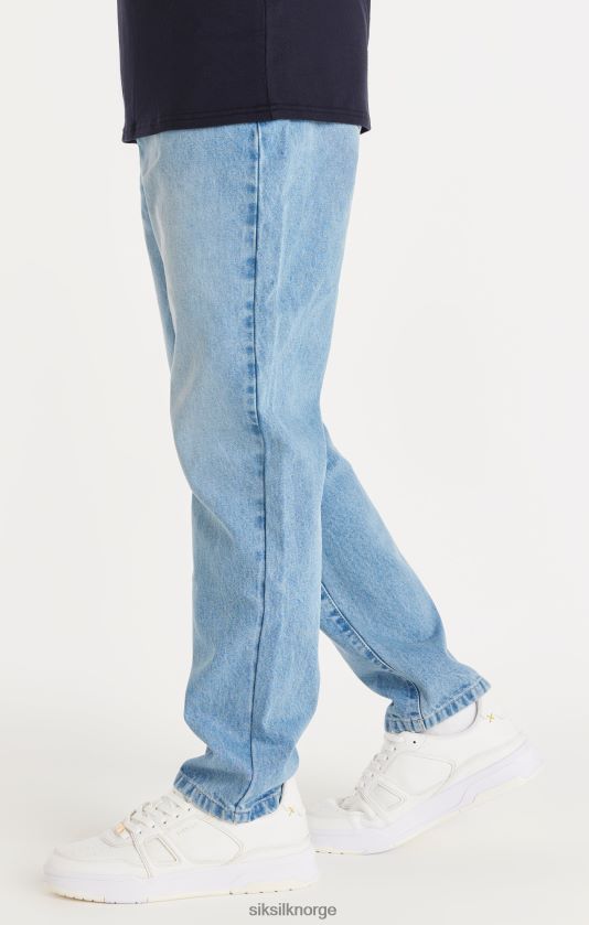 SikSilk menn blå straight cut denim V8JH48548 klær