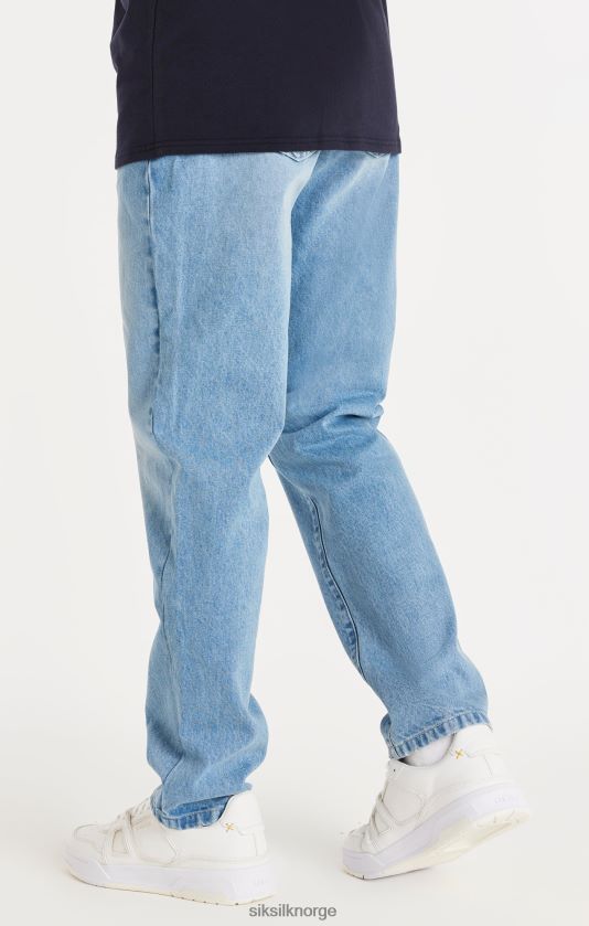SikSilk menn blå straight cut denim V8JH48548 klær