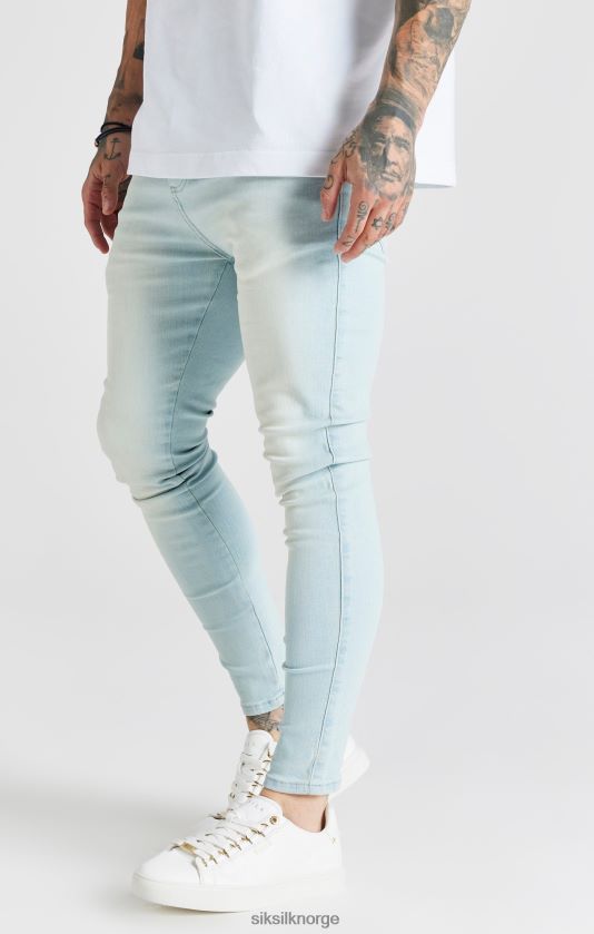 SikSilk menn lyseblå essensiell skinny jeans V8JH48552 klær