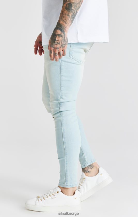 SikSilk menn lyseblå essensiell skinny jeans V8JH48552 klær