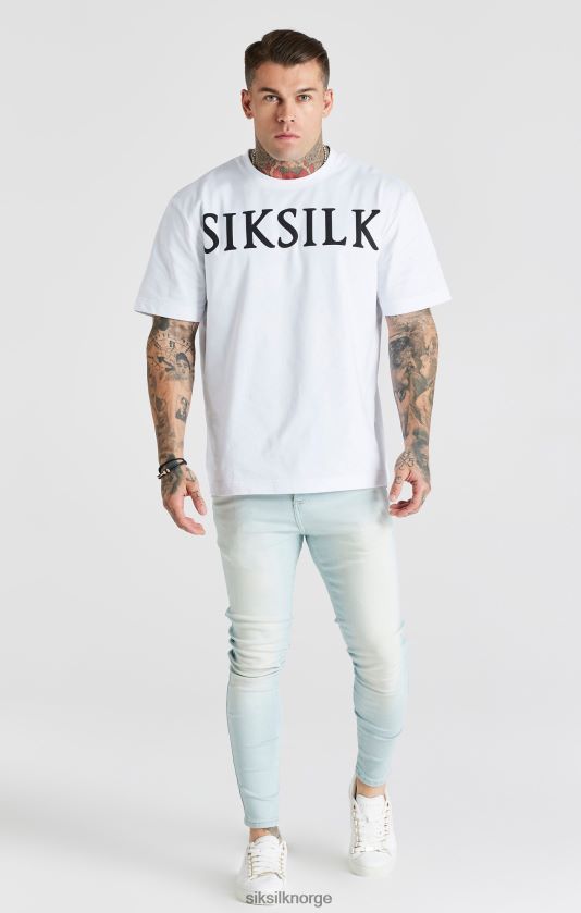 SikSilk menn lyseblå essensiell skinny jeans V8JH48552 klær