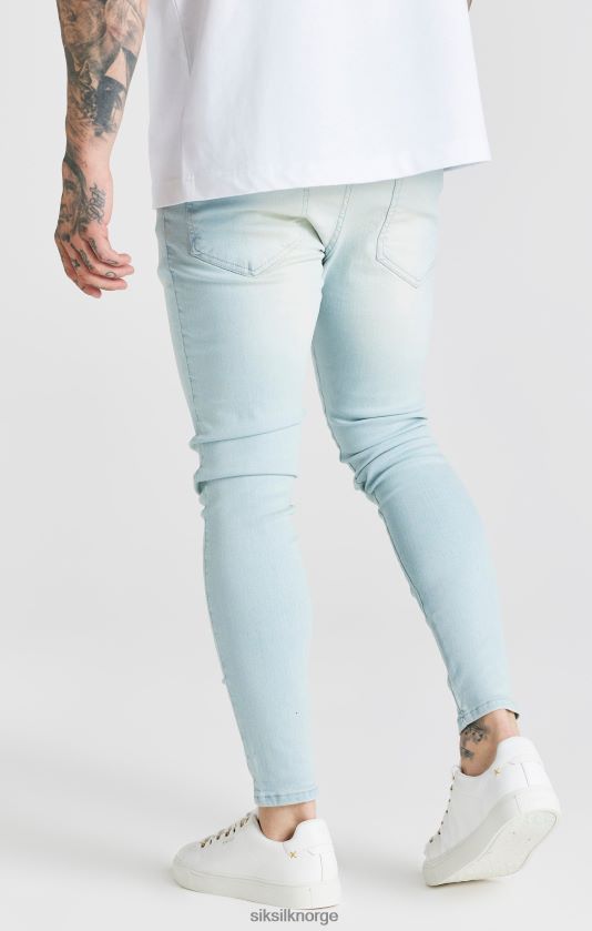 SikSilk menn lyseblå essensiell skinny jeans V8JH48552 klær