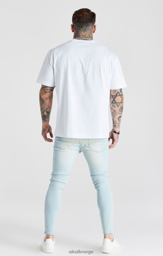 SikSilk menn lyseblå essensiell skinny jeans V8JH48552 klær