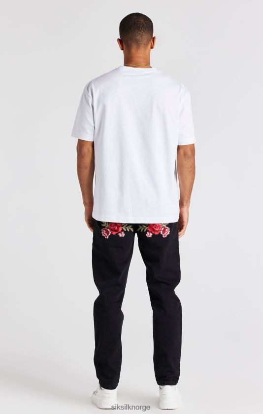 SikSilk menn svart rose straight cut denim V8JH48542 klær