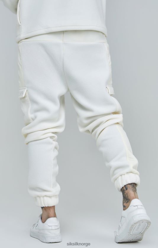 SikSilk menn ecru polar fleece avslappet jogger V8JH48531 klær