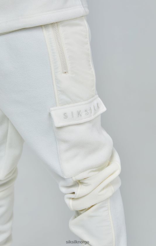 SikSilk menn ecru polar fleece avslappet jogger V8JH48531 klær