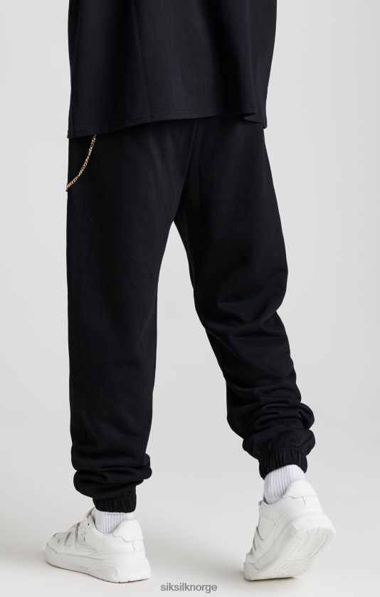 SikSilk menn svart kjedejogger V8JH48533 klær