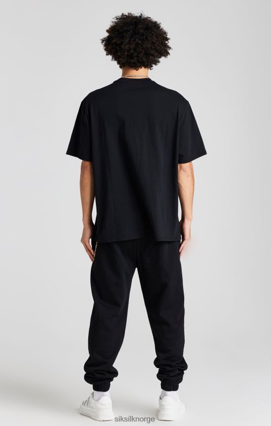 SikSilk menn svart kjedejogger V8JH48533 klær