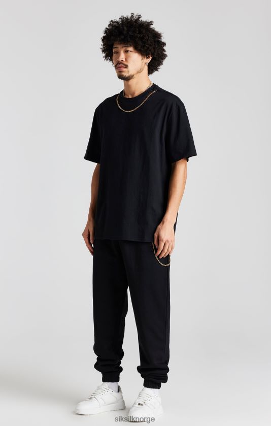 SikSilk menn svart kjedejogger V8JH48533 klær