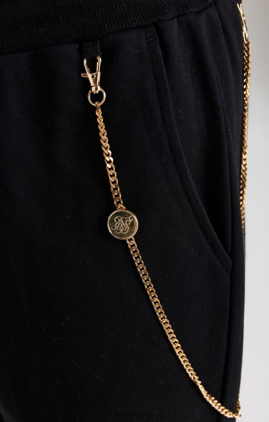 SikSilk menn svart kjedejogger V8JH48533 klær