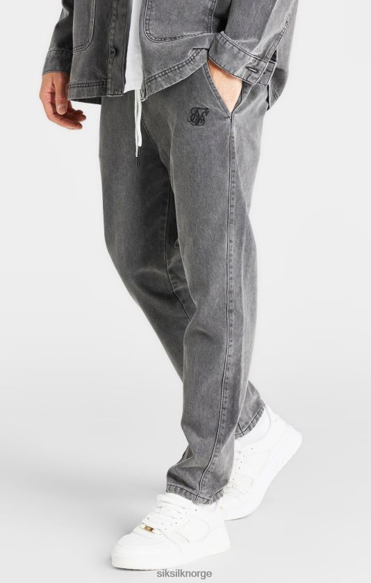 SikSilk menn svart vevd stretch jogger V8JH48535 klær