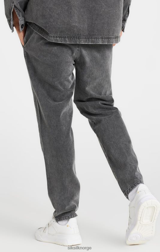 SikSilk menn svart vevd stretch jogger V8JH48535 klær