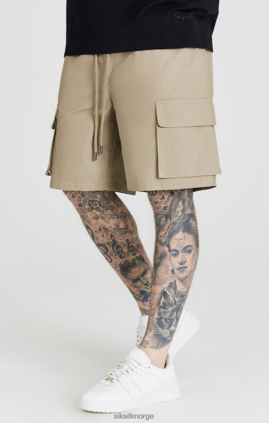 SikSilk menn beige ripstop cargo kort V8JH48578 klær