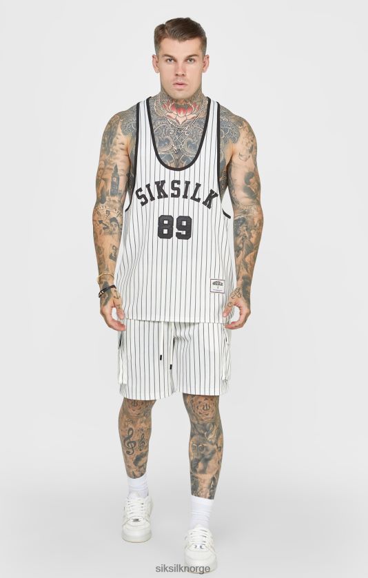 SikSilk menn ecru jubileum basketball last kort V8JH48568 klær