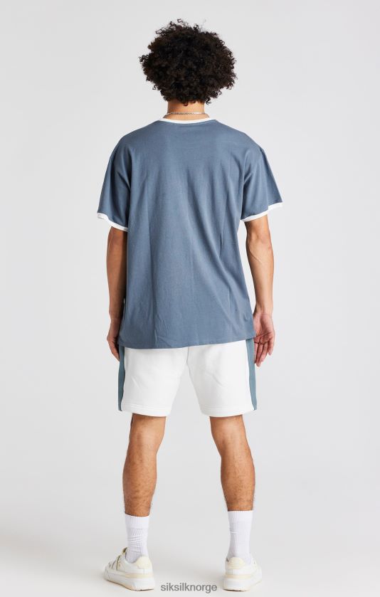 SikSilk menn hvit rose broderi kort V8JH48584 klær