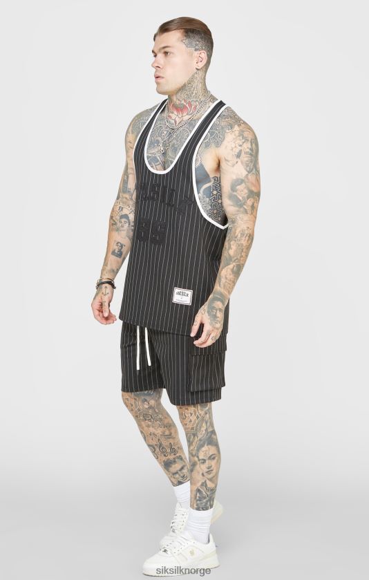SikSilk menn svart jubileum basketball cargo kort V8JH48564 klær