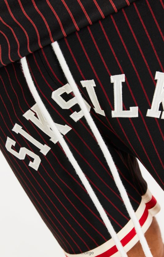 SikSilk menn svart retro klassisk basketballshorts V8JH48609 klær