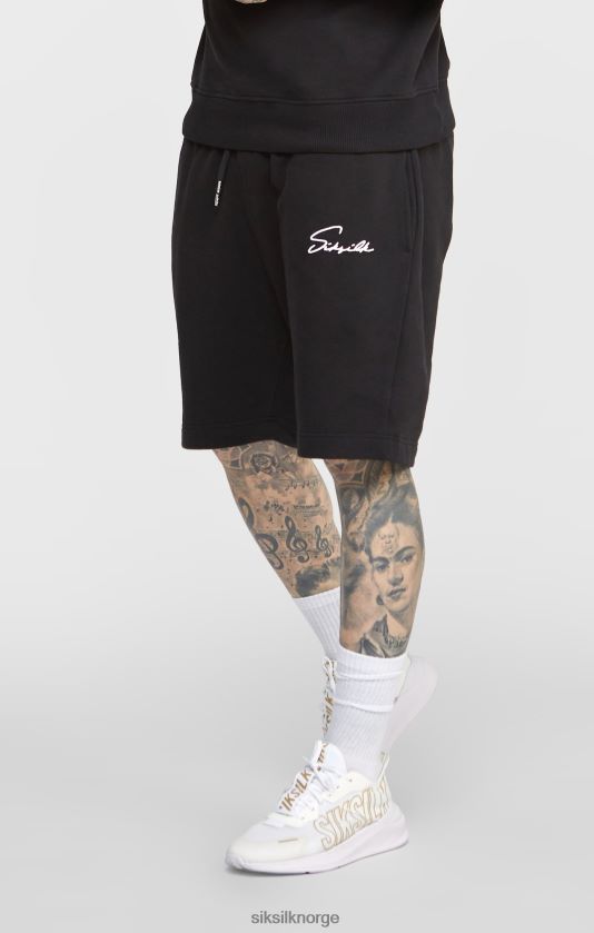 SikSilk menn svart skriftbroderi kort V8JH48581 klær