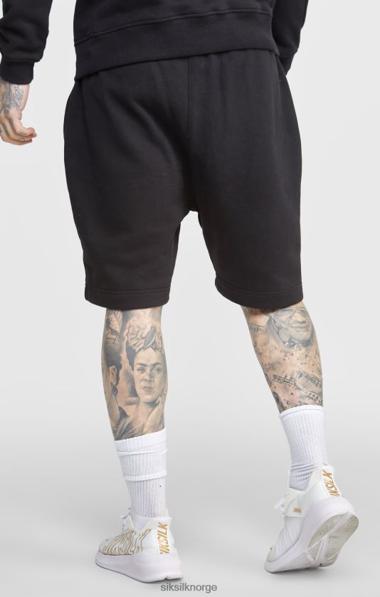 SikSilk menn svart skriftbroderi kort V8JH48581 klær