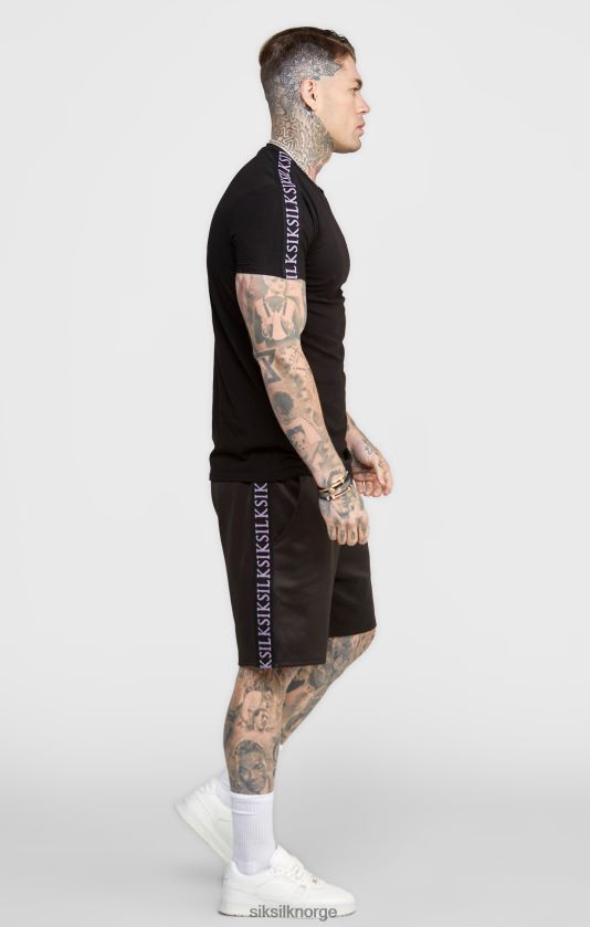 SikSilk menn svart tapet kort V8JH48611 klær