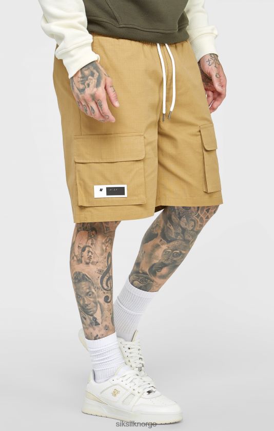 SikSilk menn tan ripstop cargo short V8JH48585 klær