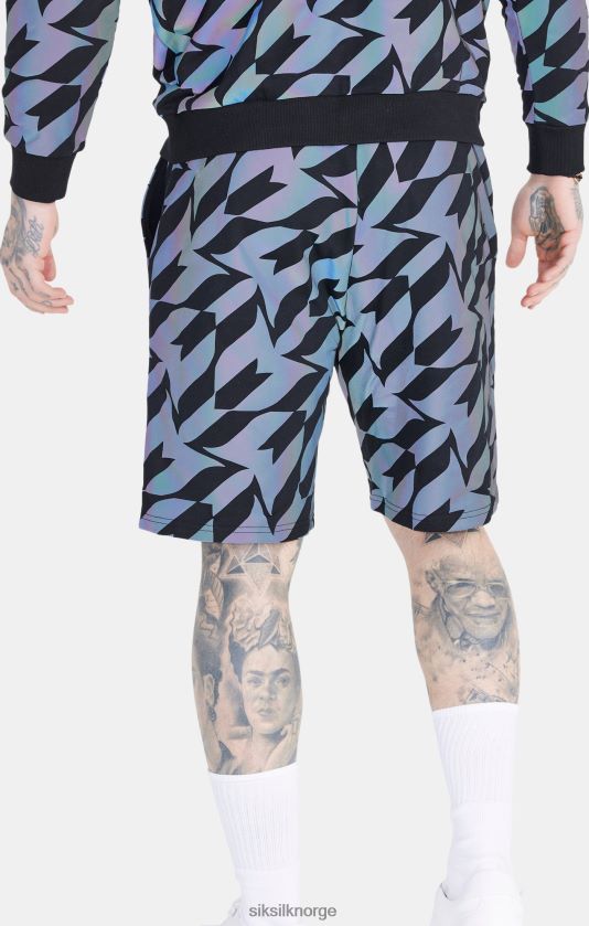SikSilk x menn messi svart iriserende kort V8JH48580 klær