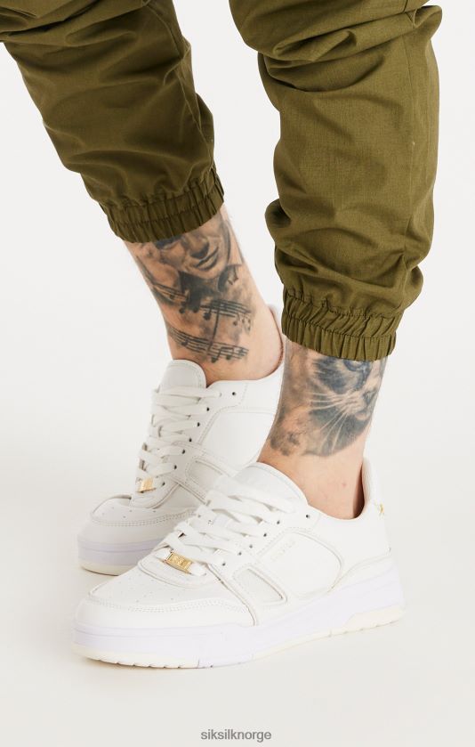 SikSilk menn hvit lav-top banetrener V8JH4814 fottøy