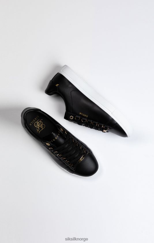 SikSilk menn svart klassisk trener med metall d-ringer V8JH4810 fottøy