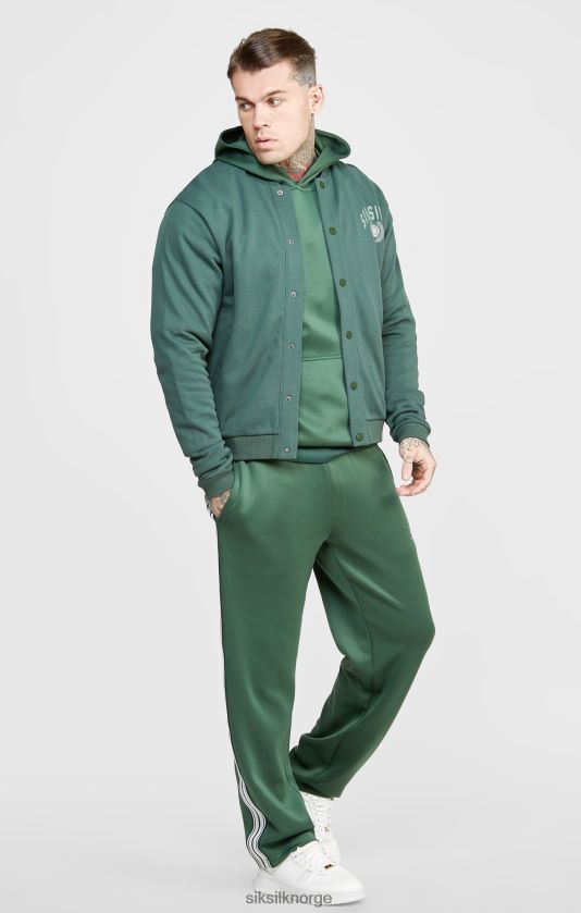 SikSilk menn grønn avslappet universitetsbomber V8JH48429 klær