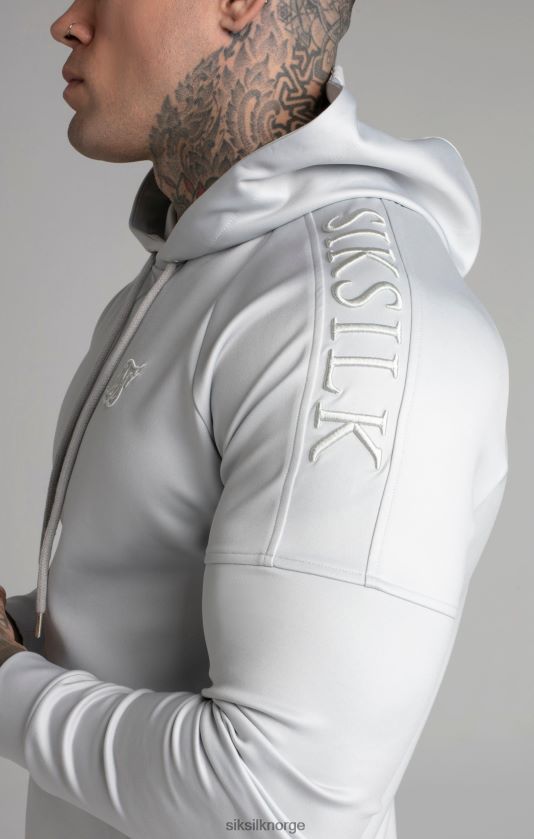 SikSilk menn grå panel hettegenser V8JH48411 klær