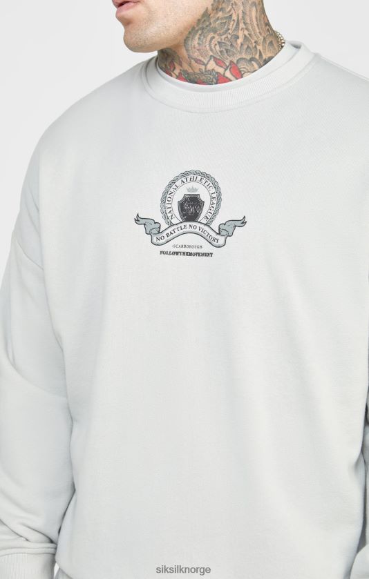 SikSilk menn grå varsity genser V8JH48444 klær